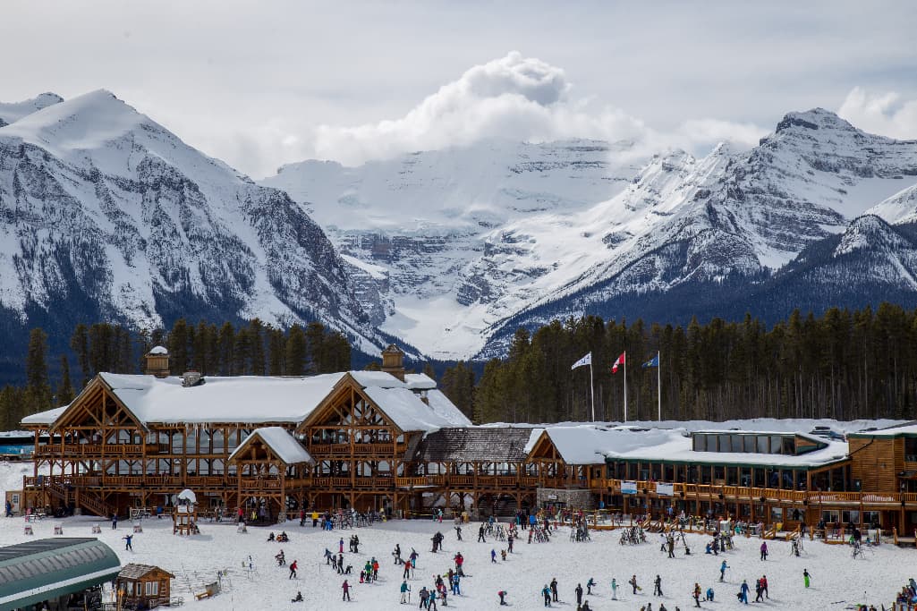 Lake Louise ski resort in winter