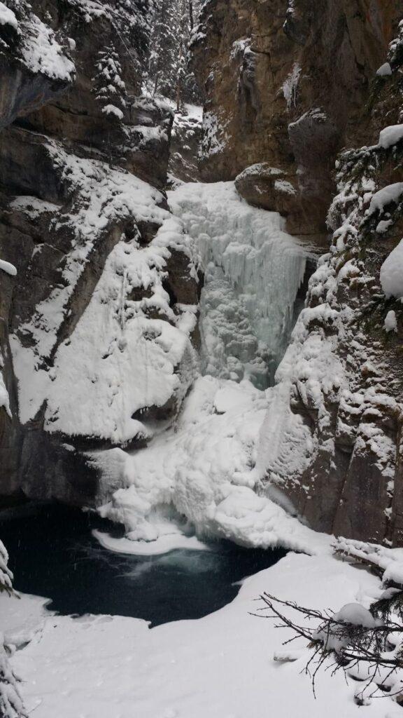 Frozen waterfall, Johnston Canyon, Banff National Park