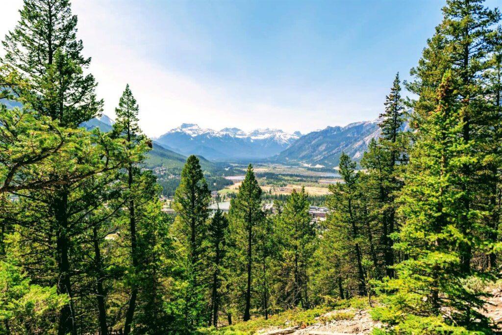 Tunnel Mountain hike overlooking Bow Valley and Canadian Rockies