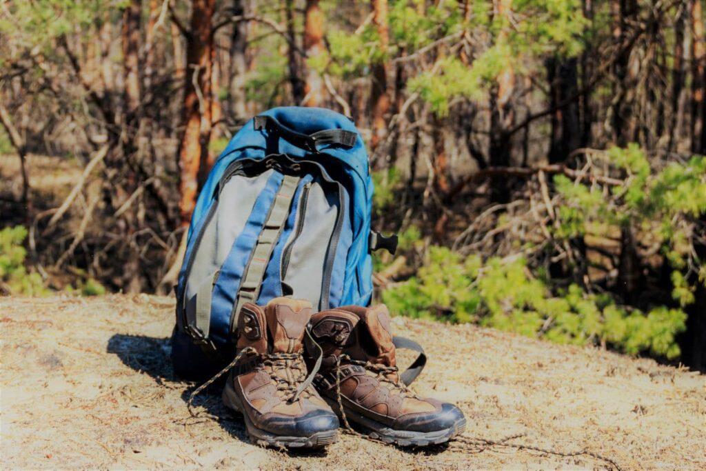 Hiking gear - hiking boots and backpack