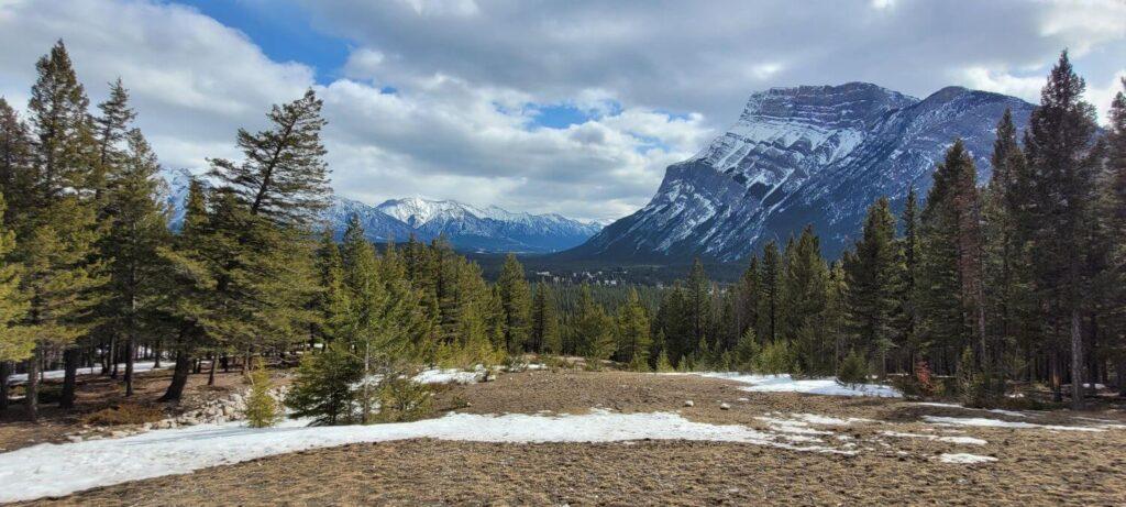 View from Tunnel Mountain Road in Banff in shoulder season.