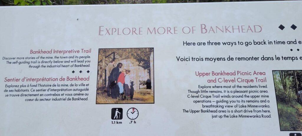 Sign at the Bankhead Interpretive Trail in Banff