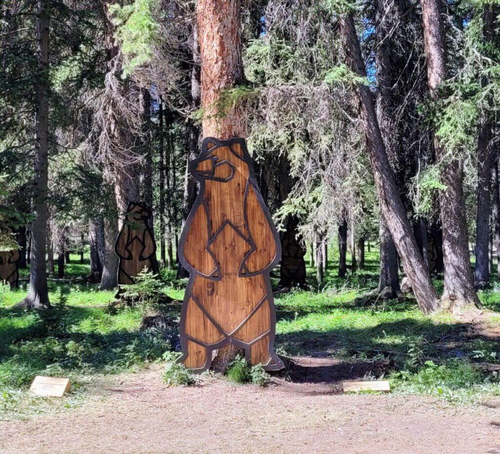 Image of bear created for Art in Nature Trail in Banff