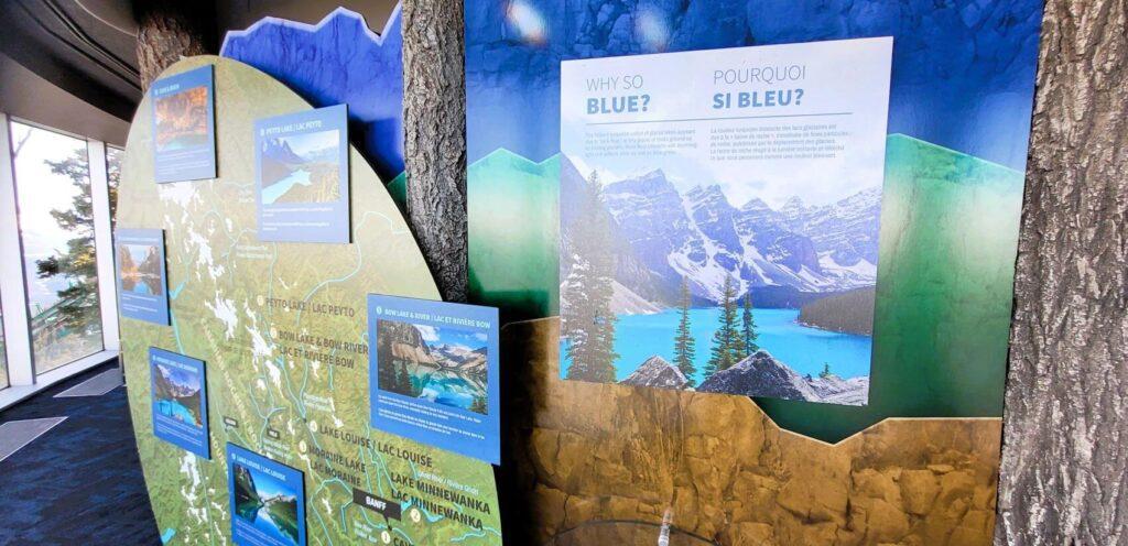 Exhibits inside summit station where you can learn about the lakes and mountains